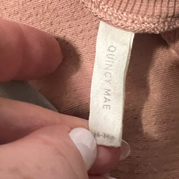 Quincy Mae Pocket Sweatshirt 18-24 Months Organic Cotton Pointelle - Picture 6 of 6